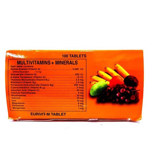 EurivitM Multivitamins Plus Minerals 10 Tablets Per Order Shopee