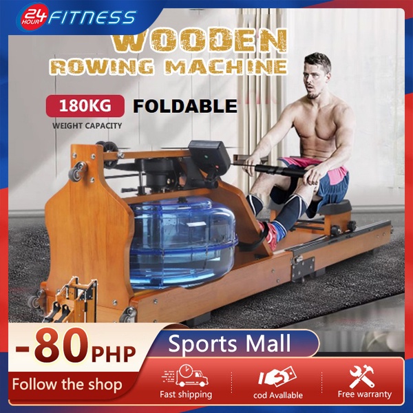 Authentic Indoor Rower Water Rowing Machine Oak Wood Water Rowing