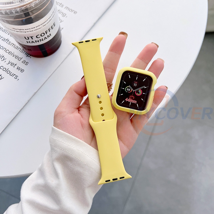 Candy Soft Silicone Strap and Case For Smart Watch Series Ultra 8 7 6 ...