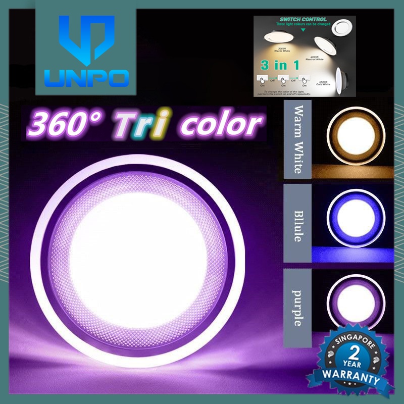 TriColor Pin Light Down Light Recessed Pin Light Panel Ceiling Light 5/7 Watts Downlight