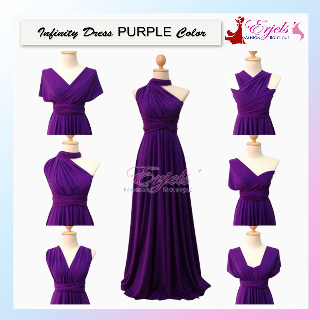 PURPLE VIOLET Infinity Dress Floorlength with tube Cotton Spandex Shopee Philippines