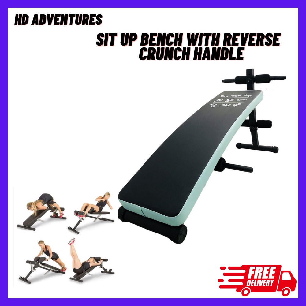 HD ADVENTURES Sit Up Bench with Reverse Crunch Handle for Ab Bench