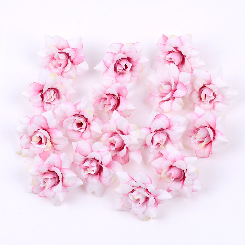 10PCs Rose Artificial Flower Head Silk Fake Flowers Wedding Party Home ...