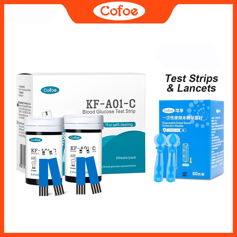 Cofoe KFA01C Blood Glucose Test Strips Only Suitable for Cofoe Yice