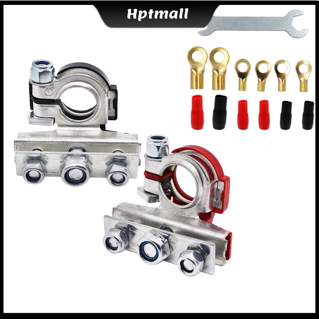 Y2 Battery Terminal Connectors With 3 Binding Posts Positive Negative