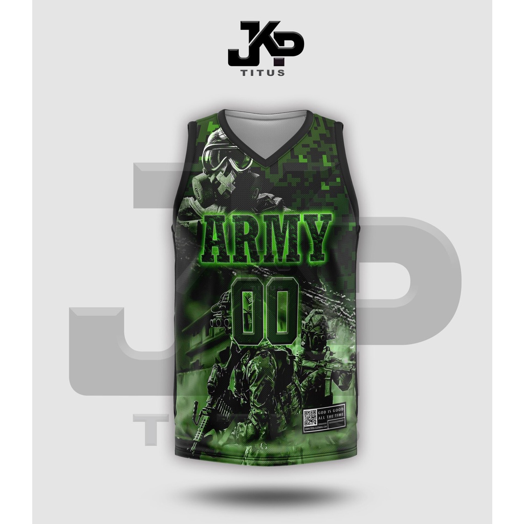 Army green basketball store jersey