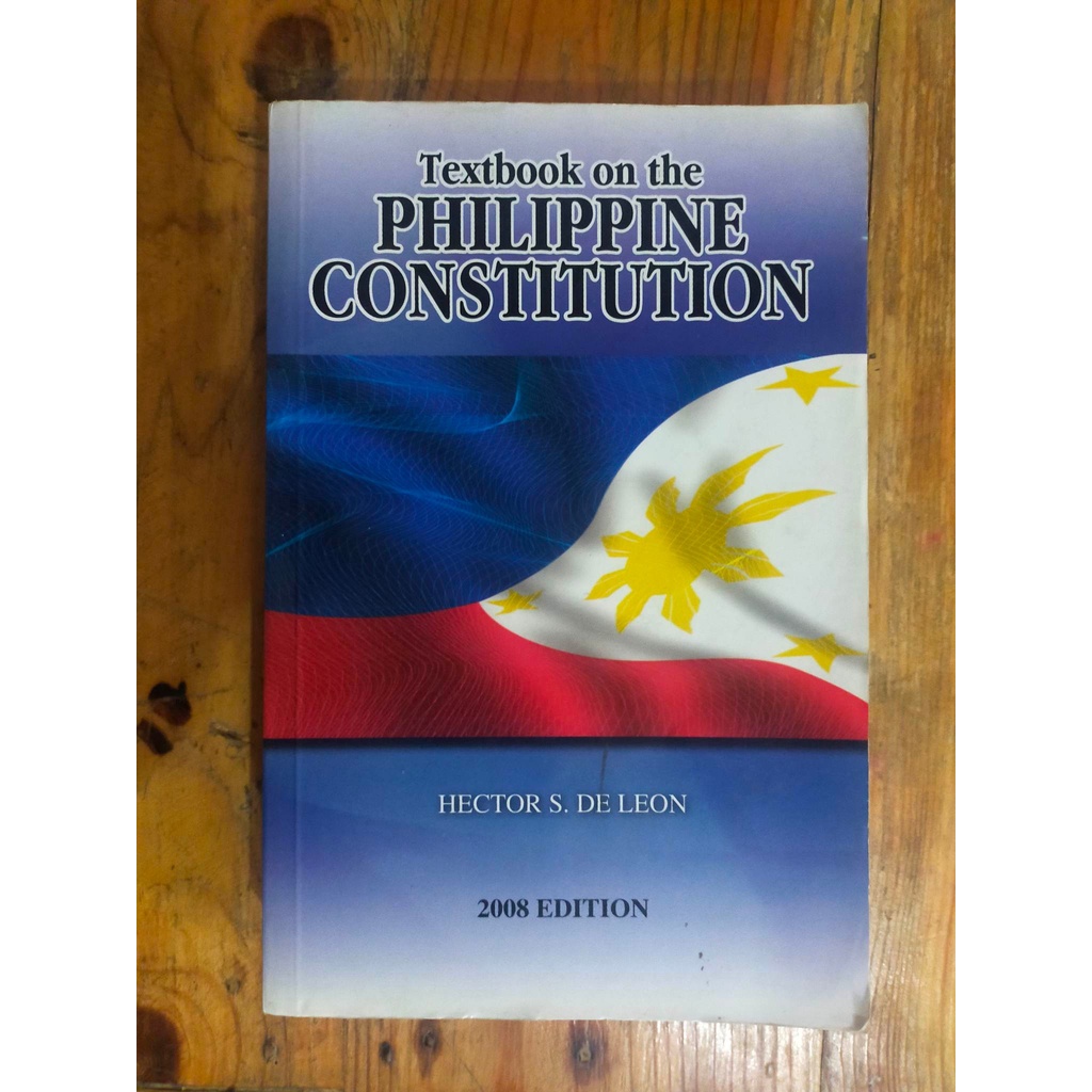 Textbook on the Philippine Constitution by Hector S. De Leon | Shopee ...