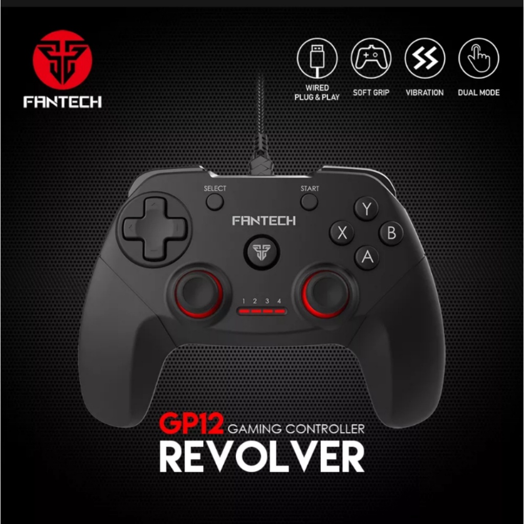 FANTECH GP12 Revolver Gaming Controller For PC and PS3 Soft Grip Wired ...