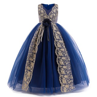 Teen Evening Bridesmaid Embroidery Elegant Dress For Children Costume 