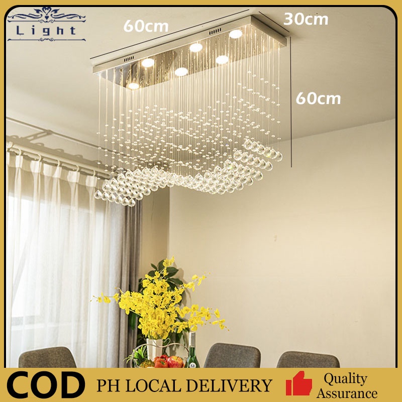 Crystal Lamp Dining Room Chandelier Individuality Brief Rectangle ...
