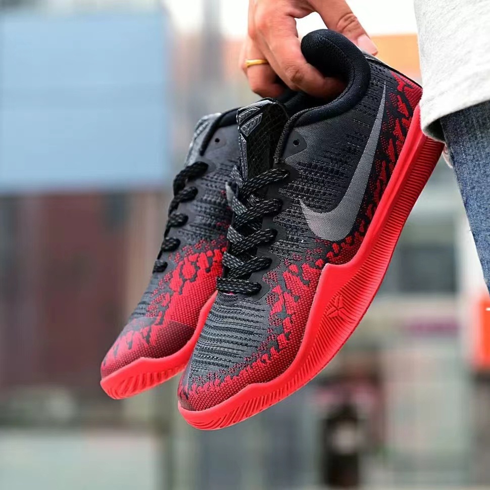 Onhand Fashion Kobe Mamba 11 Black Red Spike low cut Sneakers Basketball Shoes for Men K101 Shopee Philippines