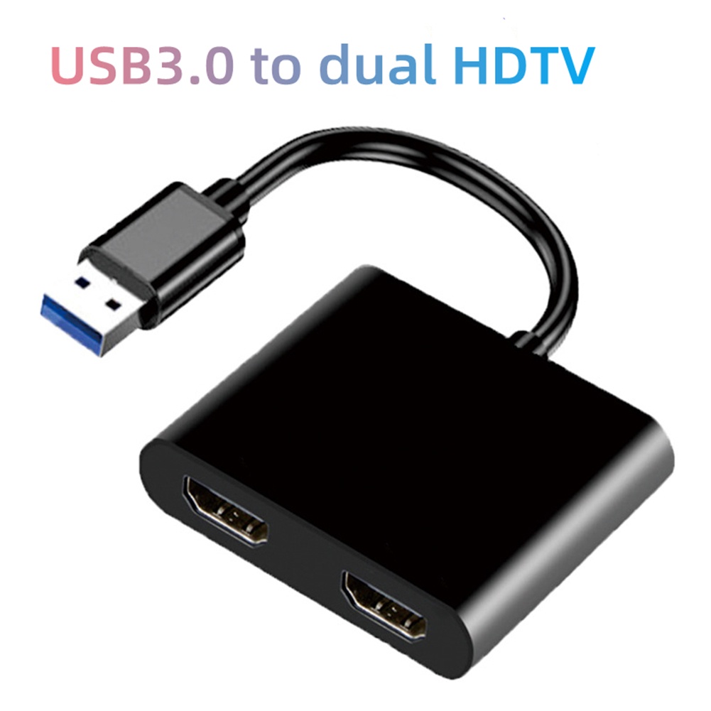 USB 3.0 To Dual Docking Station 1080P HD Display Video