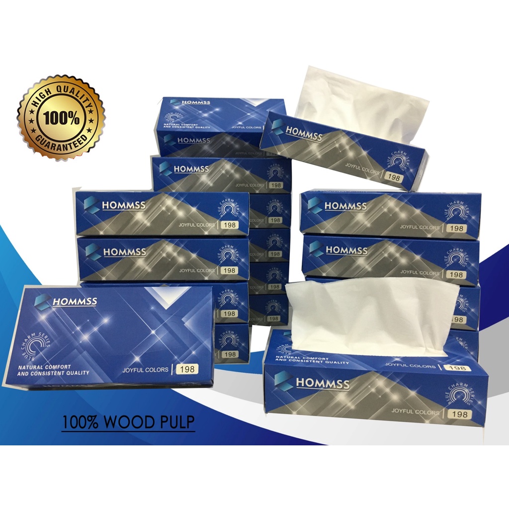 Hommss Facial Tissue 100% wood pulp 40pcs/box 198 sheets-model00408 ...