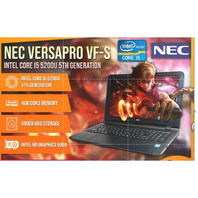 Laptop NEC Versapro VF-S Intel Core i5 5200U 5th Gen 4GB DDR3 500GB HDD  15.6