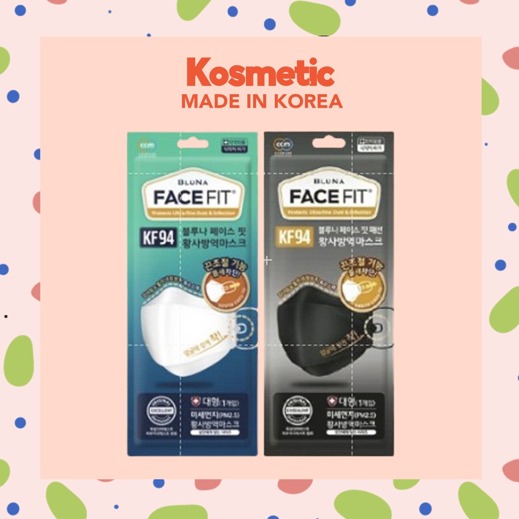 [BLUNA] Face Fit Mask for Adults KF94 Made In Korea Shopee Philippines