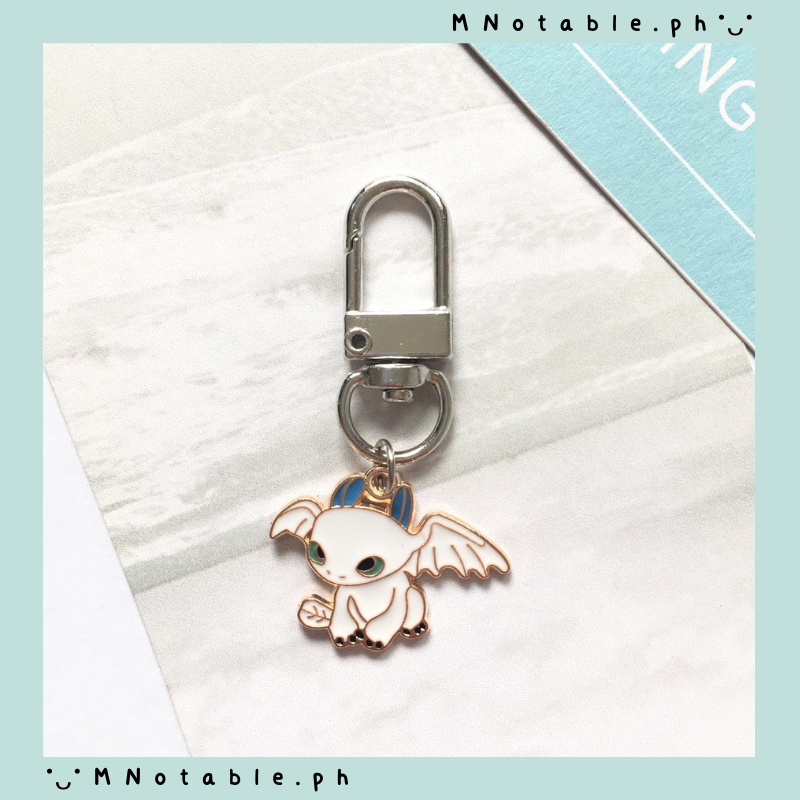 MNotable Toothless Light Fury Keychain Charms Lobster Clasp Key Ring ...