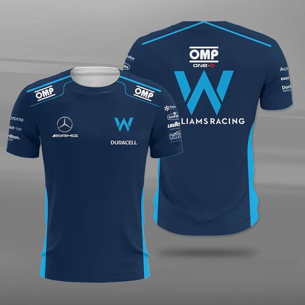 Formula 1 Williams F1 Racing Polyester 3D Printed T-Shirt Fanmade ...