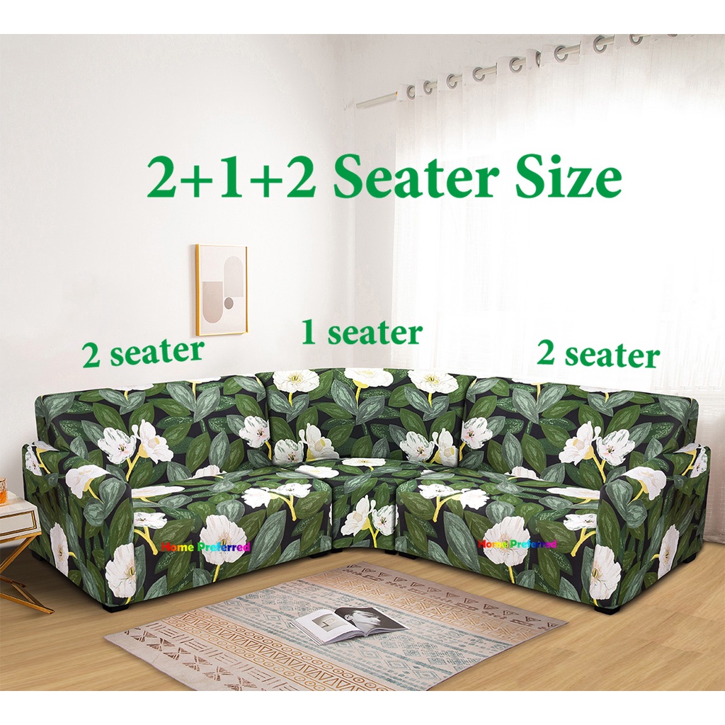 3 in 1 Corner Sofa Cover Set (3Pcs) for 2 Pcs 2 Seater and 1 Pc 1