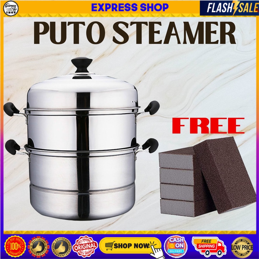 Original 3 Layers Steamer for Puto 3 Layer Siomai Steamer Stainless