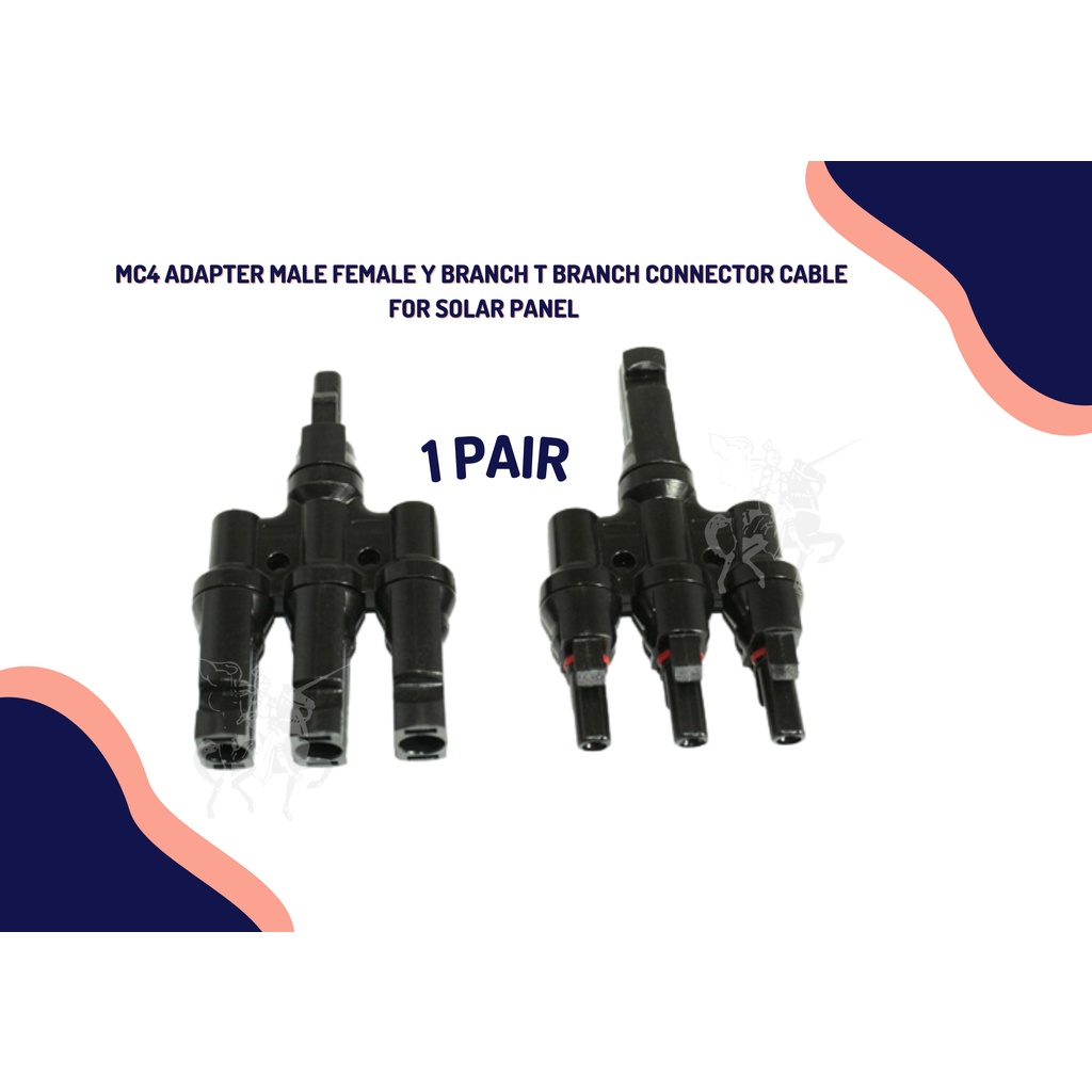 1 Pair Mc4 Horse Power Branch Parallel Electrical Connector Shopee Philippines