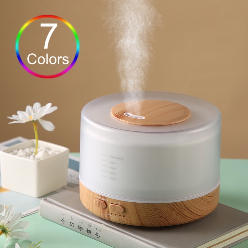500ML 7 LED Aromatherapy Humidifier with Essential oil Ultrasonic