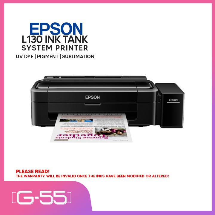 EPSON L130 EcoTank Single Function InkTank Printer (UV DYE PIGMENT