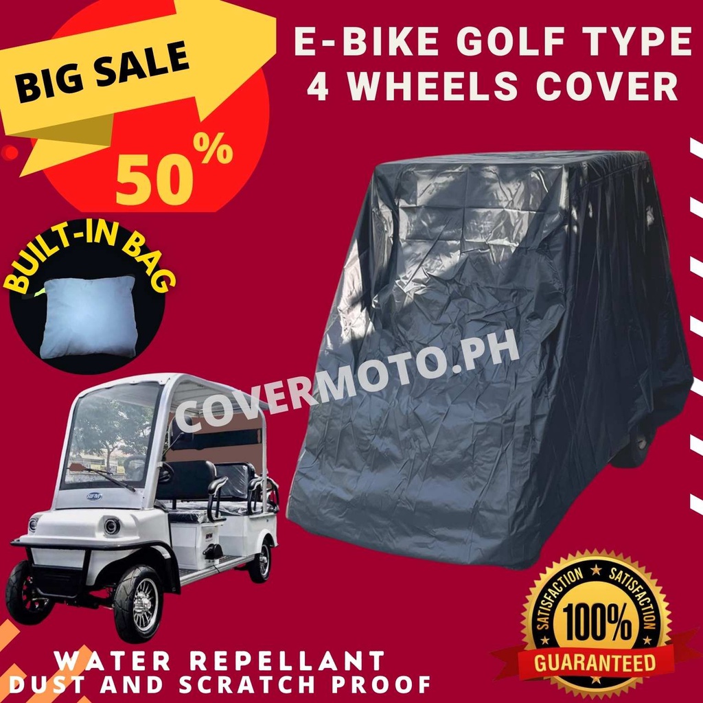 E-BIKE GOLF TYPE FULL COVER FOUR WHEELS WITH BACK PASSENGER SEAT AND ...