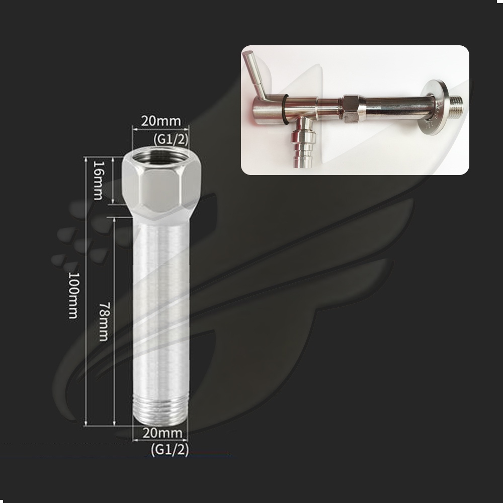 Stainless Faucet Extenders Extension Shower Arm Extender Tube Shower ...