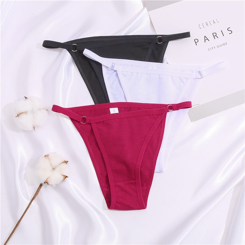 Bikini Style Cotton Panties Sexy Lingerie Designer Low Waist Women