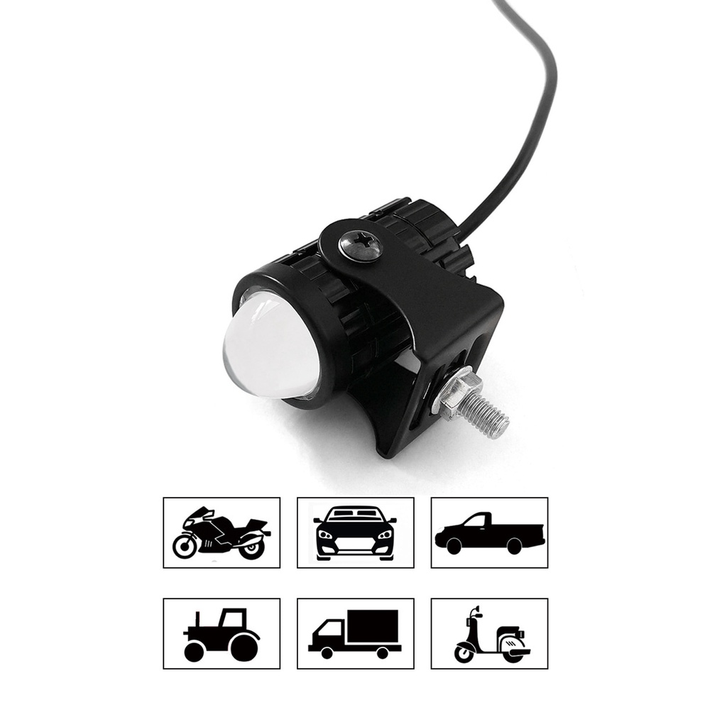 Motorcycle 2 color Dual Fisheye Lens LED Light Headlight with ...