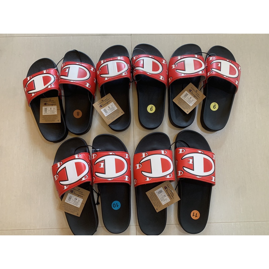 Mens red hot sale champion slides