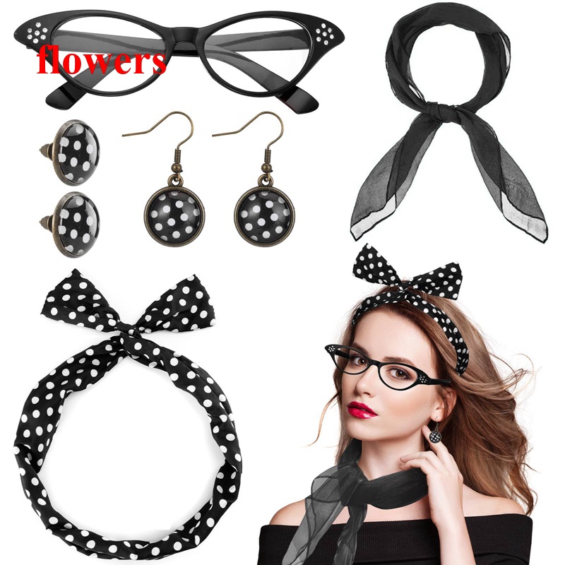 Flowers 1950s Accessories for Women Retro 1950s Costume Vintage Costume ...