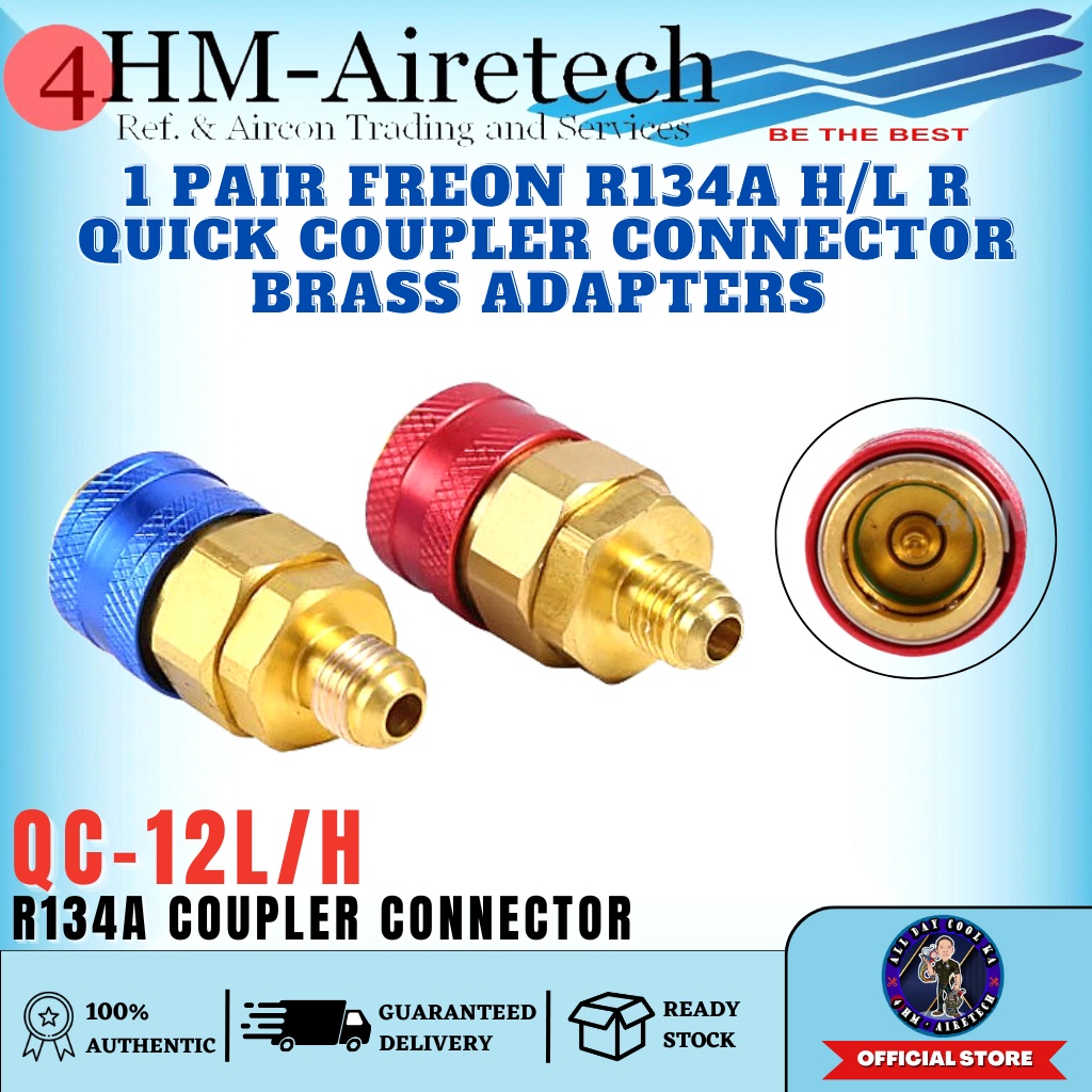 2Pcs Car Auto Freon R134A H/L Quick Coupler Adapters Air Conditioning Refrigerant Adjustable Ac Manifold Gauge 87685403 - View #12