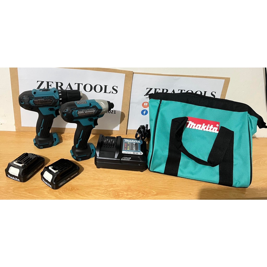 MAKITA 12V MAX CXT Li-Ion Cordless (2-Pc) Combo Kit (with 2 Batteries ...