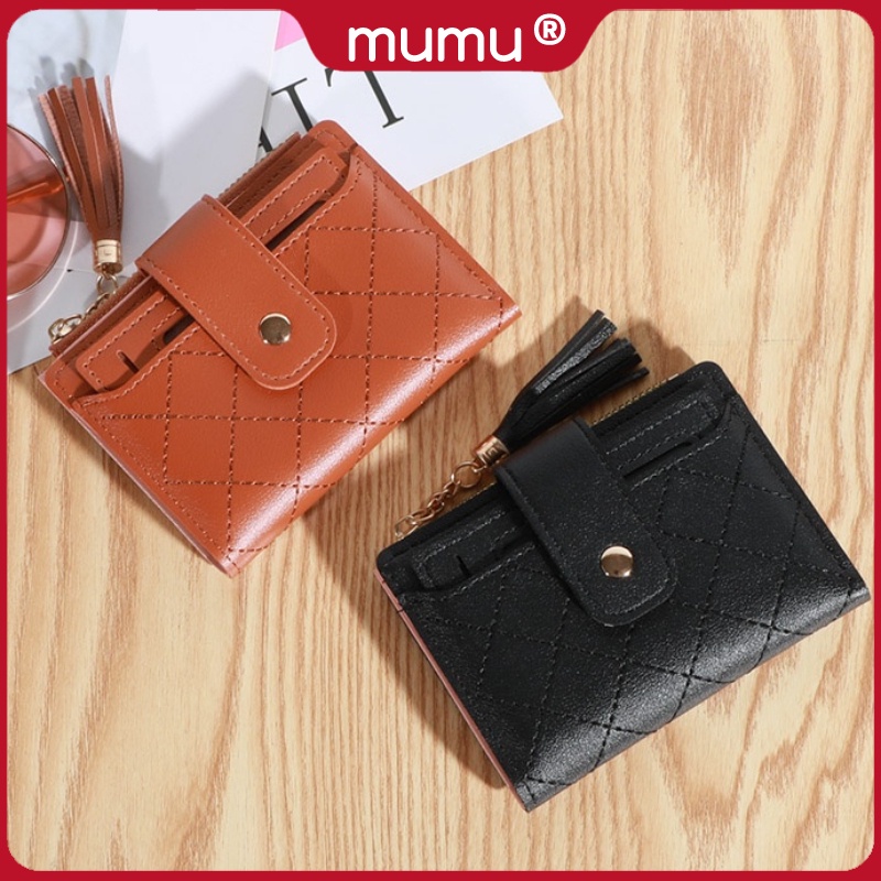 Mumu 1052 Korean Leather Cute Ladies Wallet With Tassels Coin Card ...