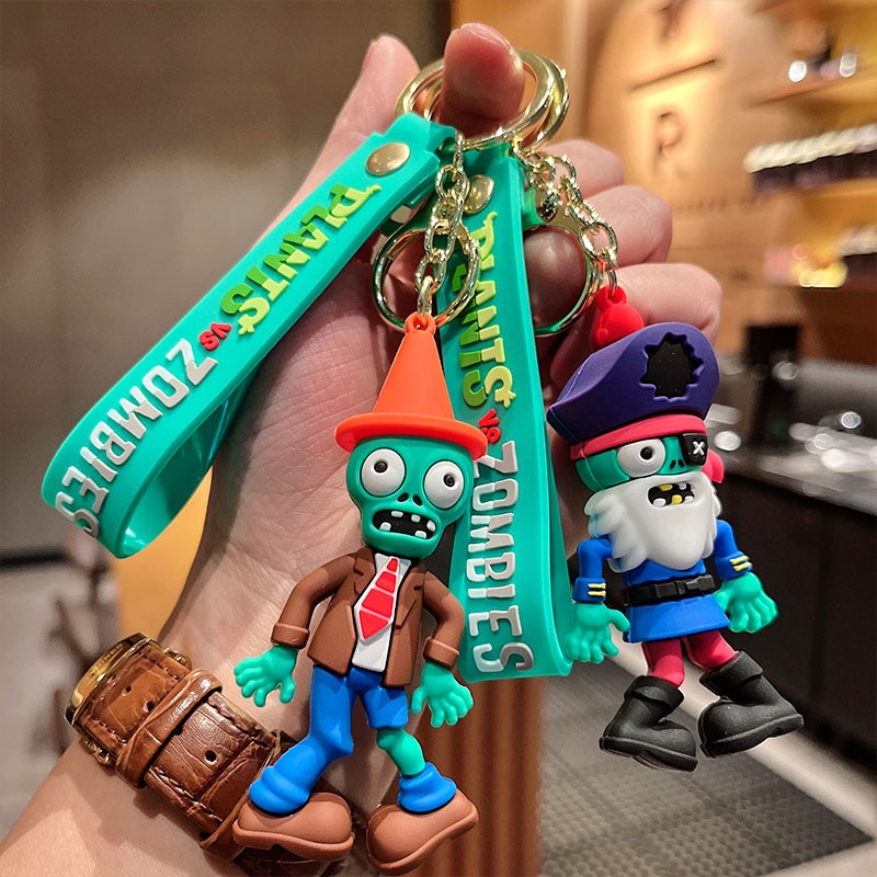 Plants Vs. Zombies Keychain Pendant Skull Doll Small Gift Bag