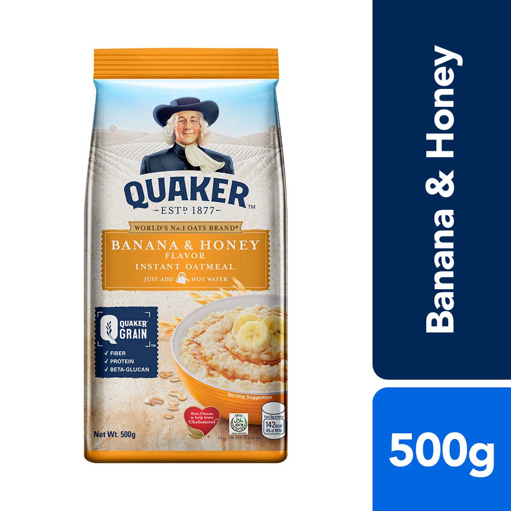 Quaker Flavored Oatmeal Banana & Honey 500g Shopee Philippines
