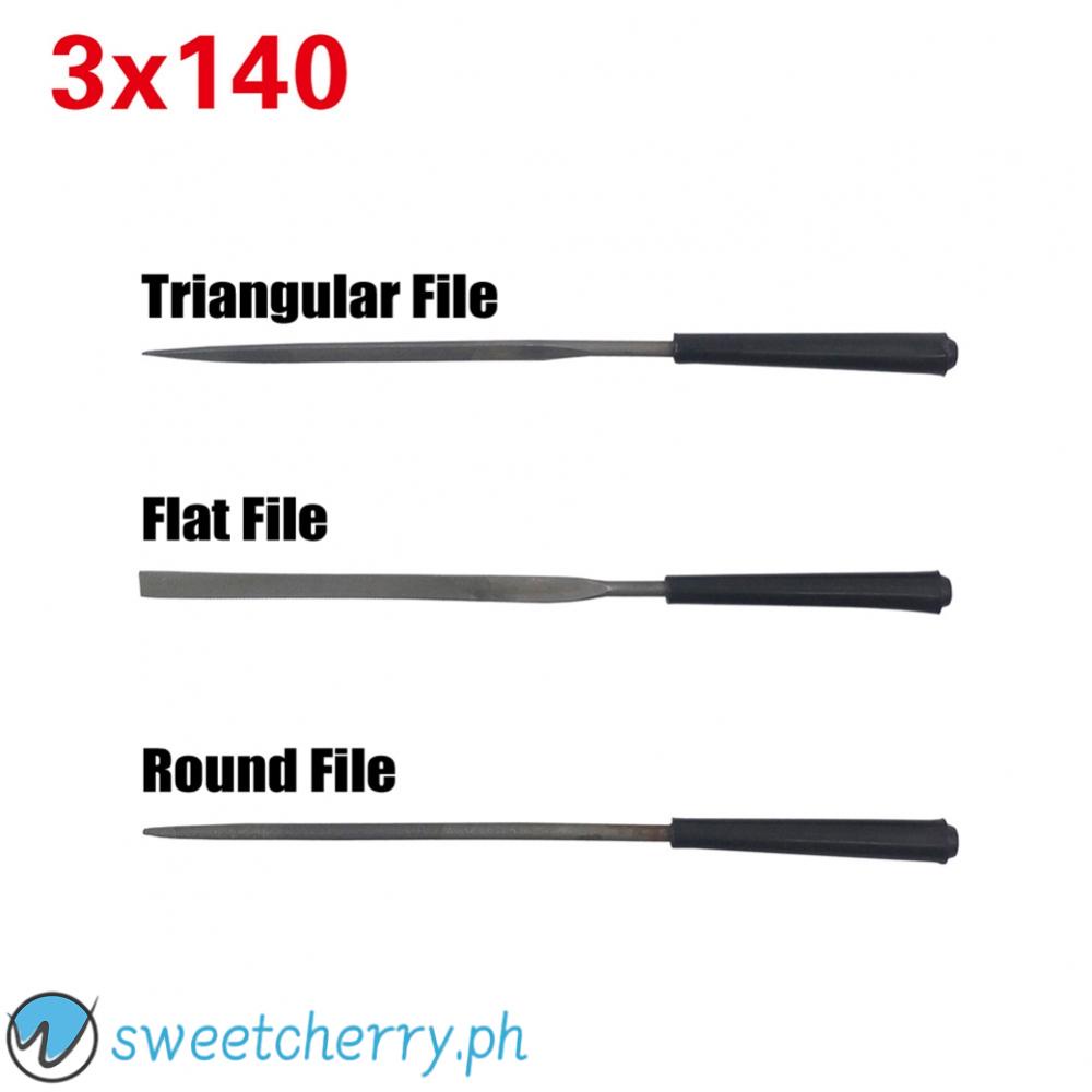 3pcs 3x140mm Flat Triangle Round File Diamond Needle File Set Grinding ...