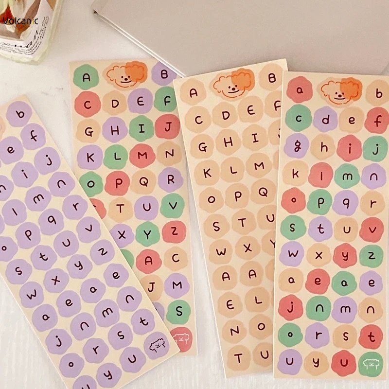 Colorful Uppercase Lowercase English Letter Sticker DIY Planner ...