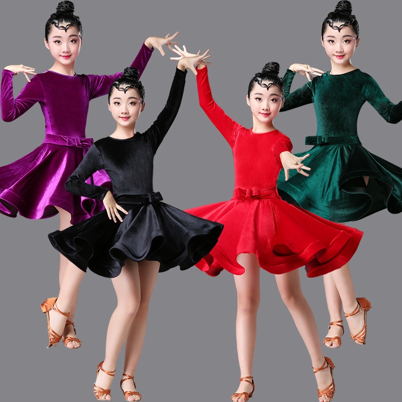 Young Children Latin Dance Costumes Girls Practice Clothes Competition Skirt Professional Performance Autumn Winter New United Nation Event Junior Latin Costume Shopee Philippines