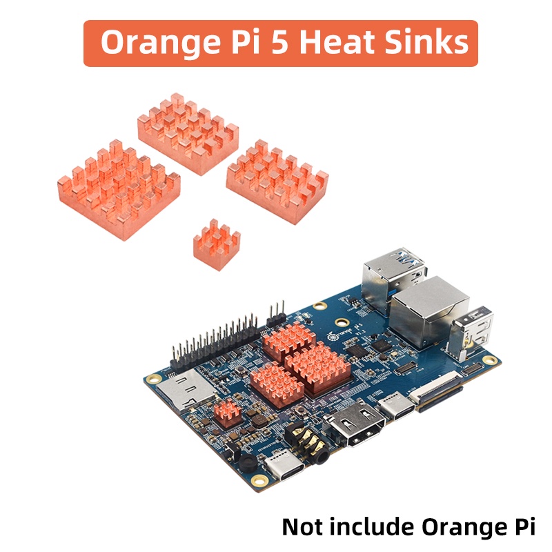 Orange Pi 5 Heat Sink CPU RAM Copper Aluminum Heatsinks OPI 5 Passive ...