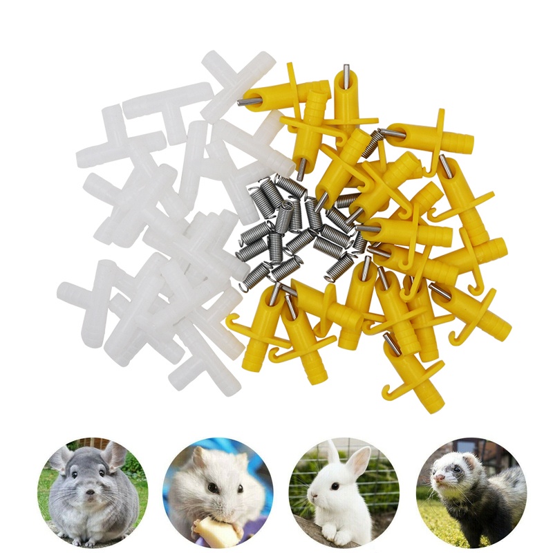 10/20/50Sets Automatic Rabbit Nipple Water Feeder Drinker for Hamsters