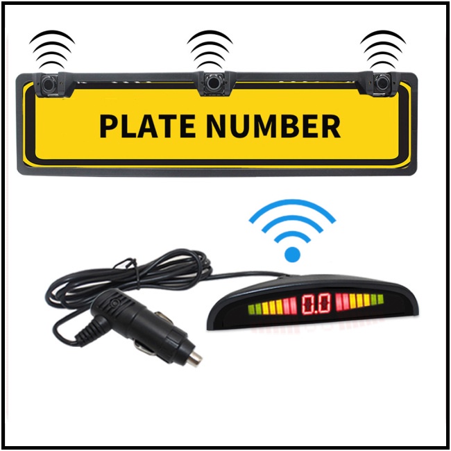 CI Car Parking Sensor Kit Auto Reversing Radar European License Plate
