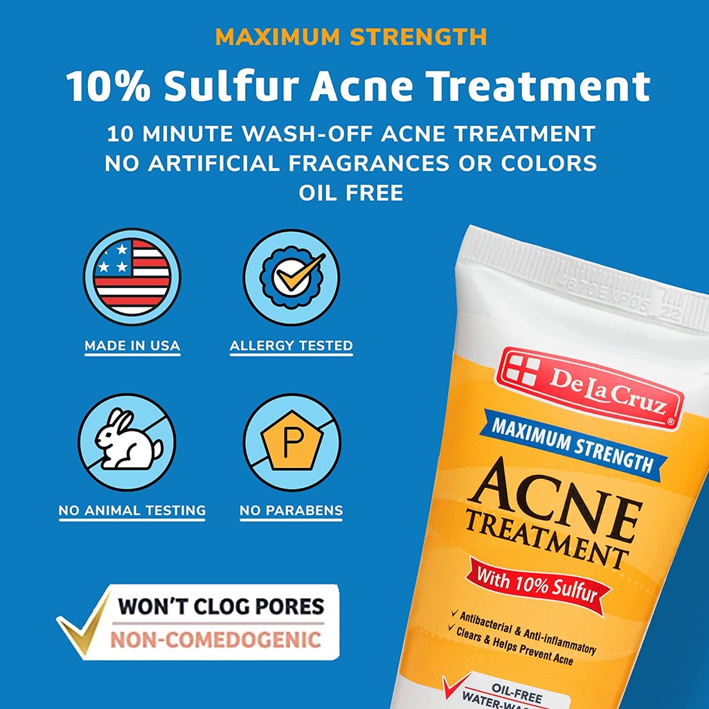 De La Cruz, Sulfur Ointment, Acne Medication, Maximum Strength | Shopee ...