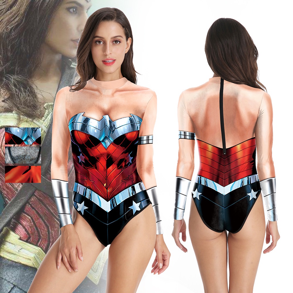 Marvel cosplay Halloween Wonder Woman Superhero Digital Print Sexy One