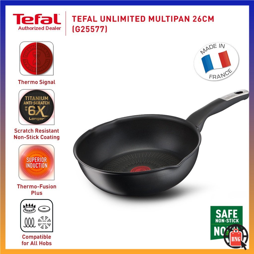 TEFAL Non Stick Unlimited Multipan 26cm Without lid / Cook Fry Frying