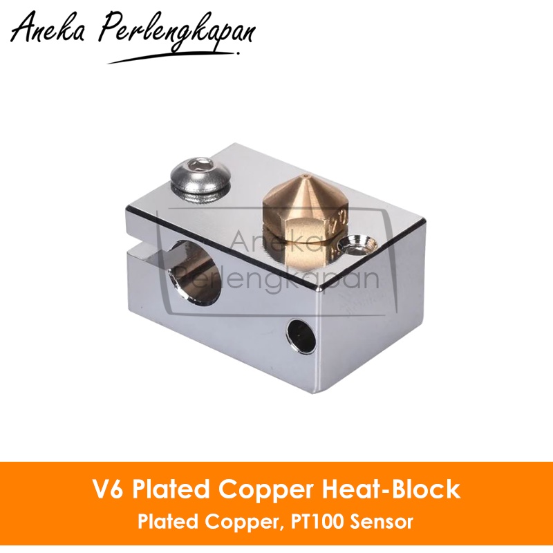 V5/V6 3D Printer Plated Copper Heat-block Heating Block | Shopee ...