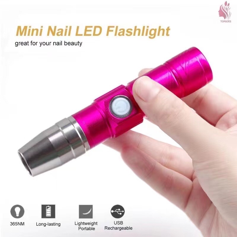 Nail LED Mini Flashlights for Nails Drying Lamp Rechargeable & Portable