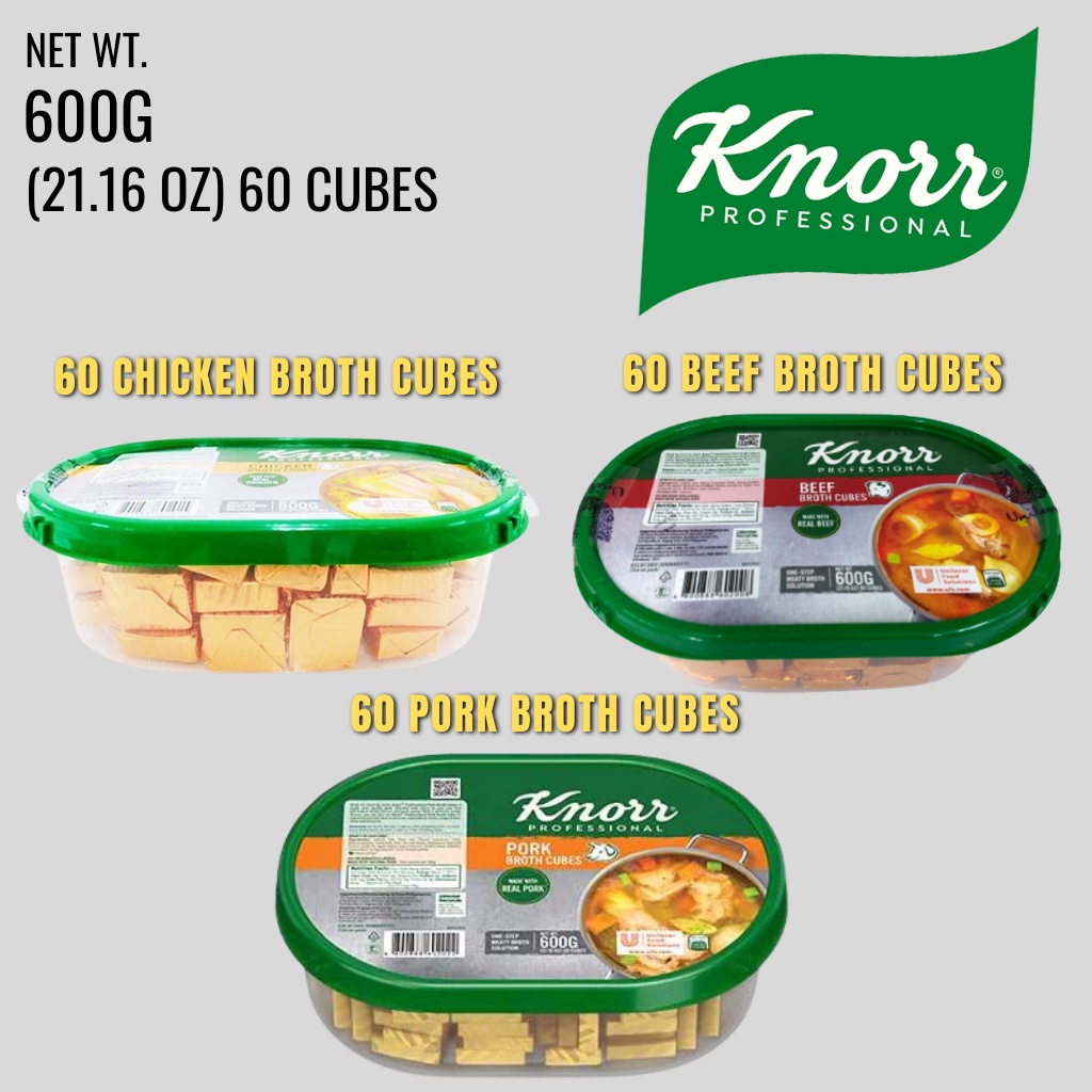 AP Knorr Professional Pork, Beef and Chicken Broth Cubes 600g 60 Cubes