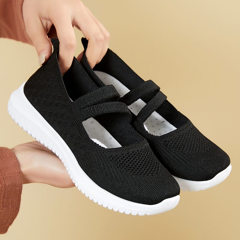 Mary Jane Shoes for Woman 2023 New Black Rubber Shoes for Lady Slip On Comfortable Walking Shoes Shopee Philippines